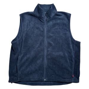 WOOLRICH POLARTEC FLEECE VEST MENS XL EXTRA LARGE BLACK FULL ZIP OUTDOOR HIKING